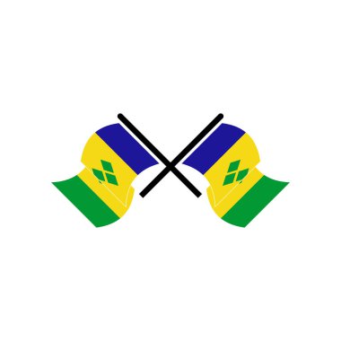 Saint Vincent bayrak simgesi seti, Saint Vincent bağımsızlık günü simgesi vektör işareti belirle