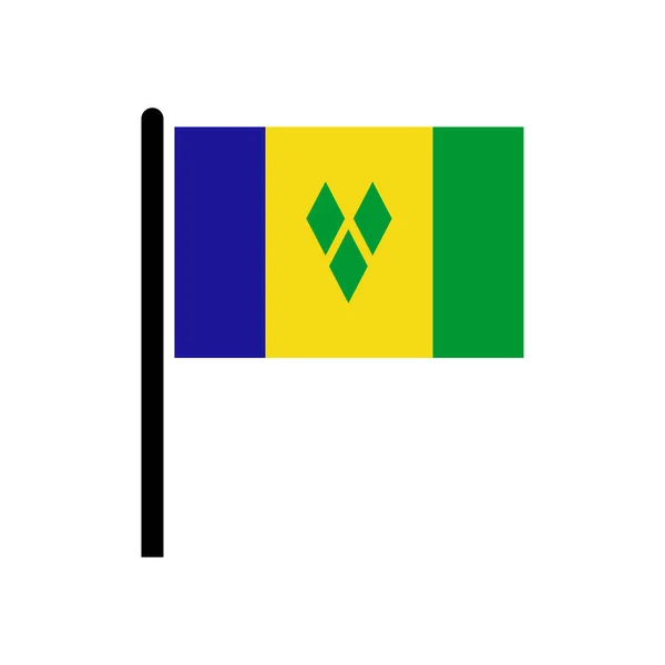 Saint Vincent Flaggor Ikon Set Saint Vincent Självständighet Dag Ikon — Stock vektor