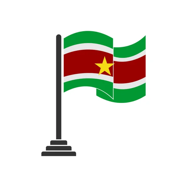 Suriname Flags Icon Set Suriname Independence Day Icon Set Vector — Stock Vector