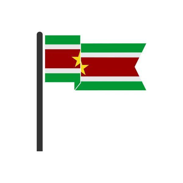 Suriname Zászlók Ikon Készlet Suriname Függetlenségi Nap Ikon Set Vektor — Stock Vector