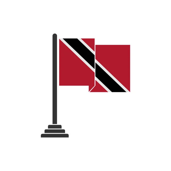 Conjunto Ícones Bandeiras Trinidad Ícone Dia Independência Trinidad Conjunto Símbolo —  Vetores de Stock