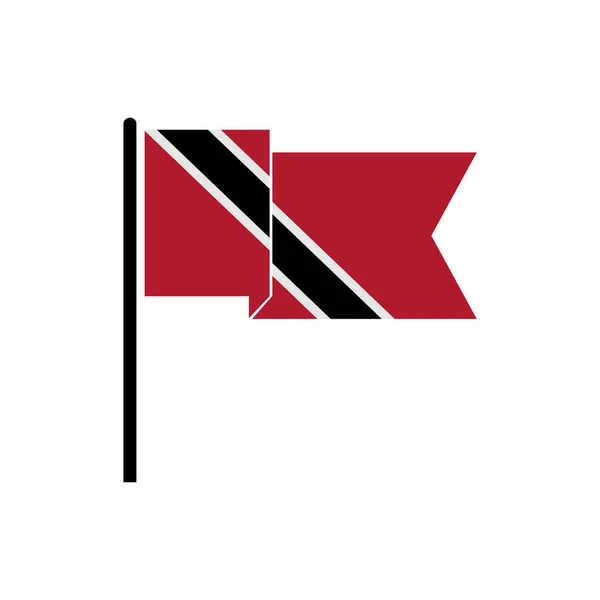 Trinidad Zászlók Ikon Készlet Trinidad Függetlenségi Nap Ikon Set Vektor — Stock Vector