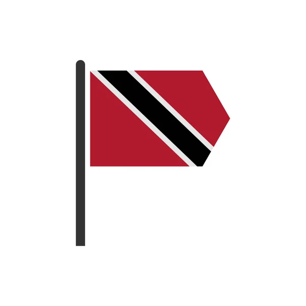 Trinidad Flaggor Ikon Set Trinidad Självständighet Dag Ikon Set Vektor — Stock vektor