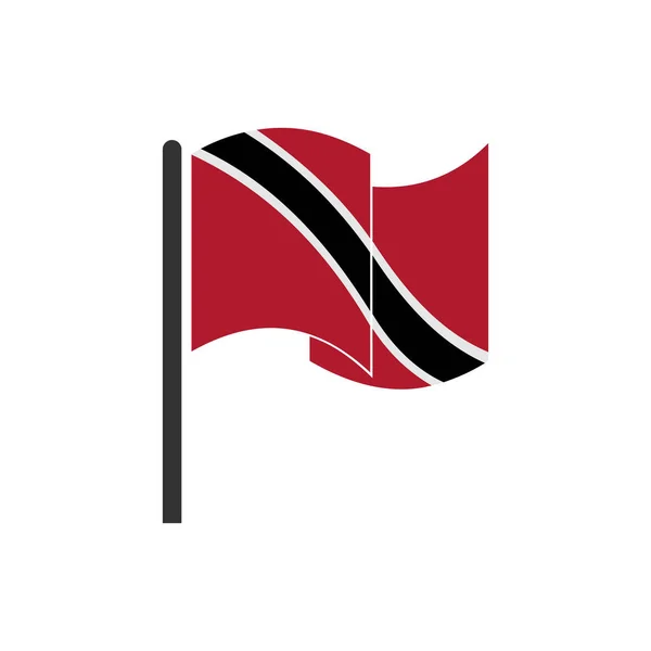 Trinidad Flaggen Icon Set Trinidad Unabhängigkeitstag Icon Set Vektor Zeichen — Stockvektor