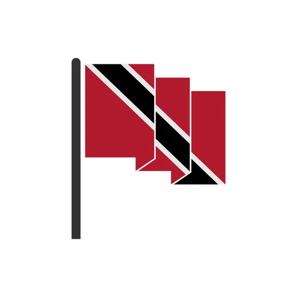 Trinidad Zászlók Ikon Készlet Trinidad Függetlenségi Nap Ikon Set Vektor — Stock Vector