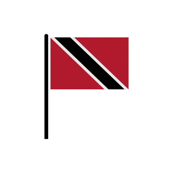 Trinidad Bayrak Simgesi Seti Trinidad Bağımsızlık Günü Simgesi Vektör Işareti — Stok Vektör