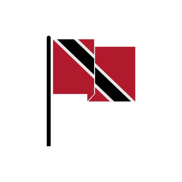 Τρινιντάντ Σημαίες Εικονίδιο Που Τρινιντάντ Ημέρα Ανεξαρτησίας Εικονίδιο Που Διάνυσμα — Διανυσματικό Αρχείο