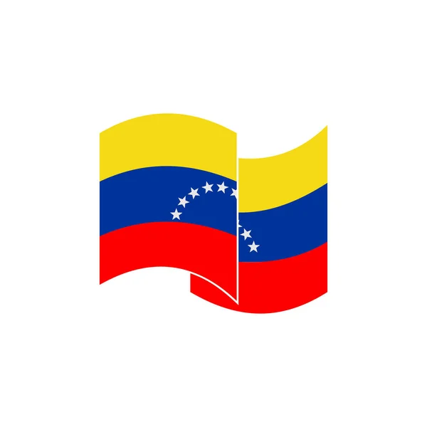 Wenezuela Flagi Zestaw Ikon Ikona Dzień Niepodległości Wenezueli Zestaw Wektor — Wektor stockowy
