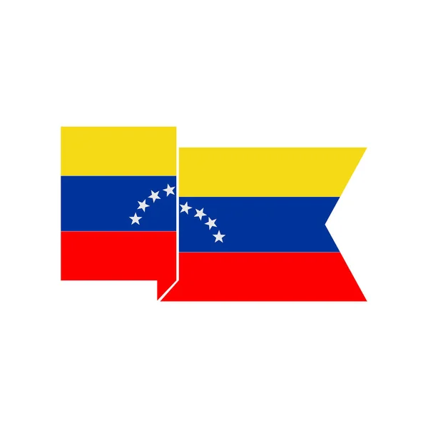 Wenezuela Flagi Zestaw Ikon Ikona Dzień Niepodległości Wenezueli Zestaw Wektor — Wektor stockowy