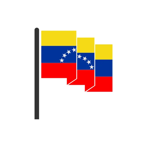 Venezuela Flags Icon Set Venezuela Independence Day Icon Set Vector — Stock Vector
