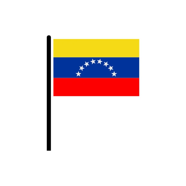 Venezuela Vlaggen Pictogram Set Venezuela Onafhankelijkheid Dag Pictogram Set Vector — Stockvector