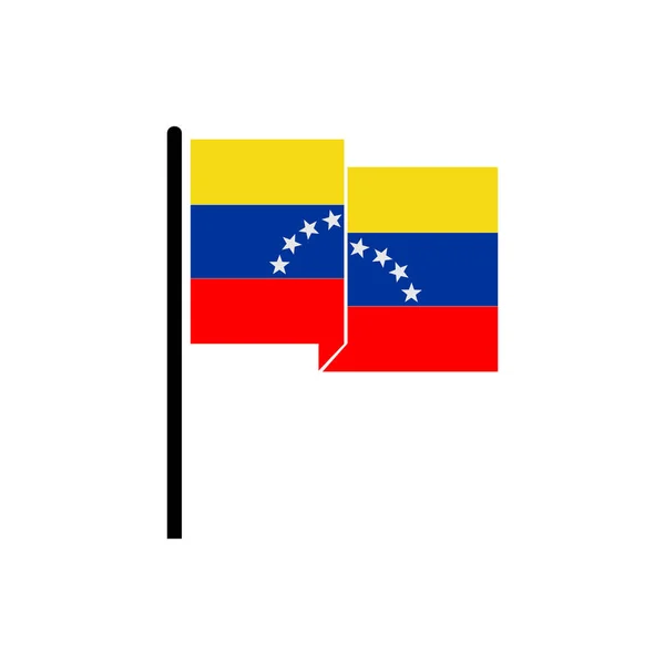 Venezuela Zászlók Ikon Készlet Venezuela Függetlenségi Nap Ikon Set Vektor — Stock Vector
