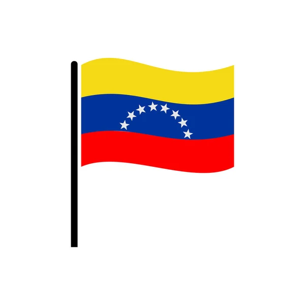 Venezuela Bayrak Simgesi Seti Venezuela Bağımsızlık Günü Simgesi Vektör Işareti — Stok Vektör