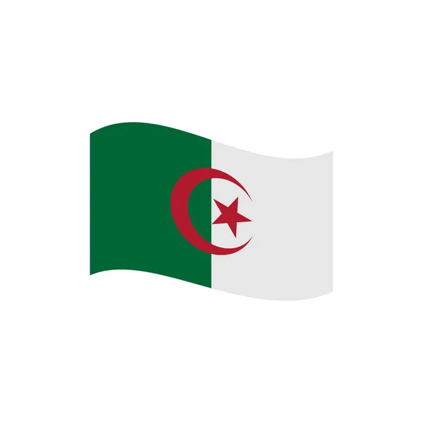 Αλγερία Σημαίες Εικονίδιο Που Αλγερία Ημέρα Ανεξαρτησίας Εικονίδιο Που Διάνυσμα — Διανυσματικό Αρχείο