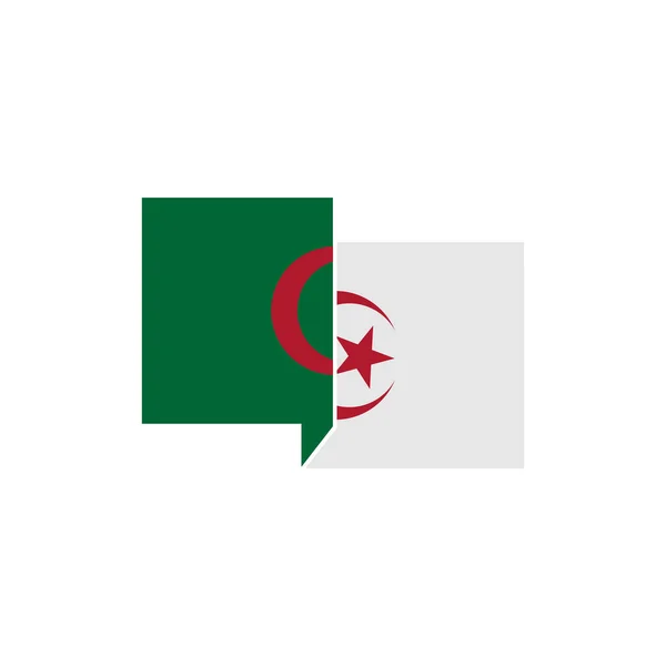 Набор Иконок Флагами Алжира Символ Дня Независимости Алжира — стоковый вектор