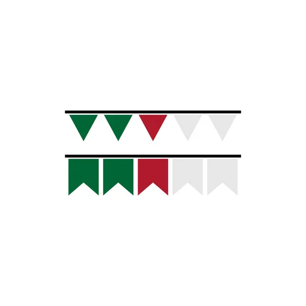 Zestaw Ikon Flagi Algierii Ikona Dnia Niepodległości Algierii — Wektor stockowy