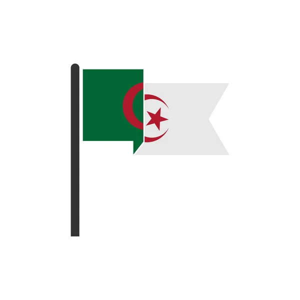 Argelia Banderas Icono Conjunto Argelia Independencia Día Icono Conjunto Vector — Vector de stock
