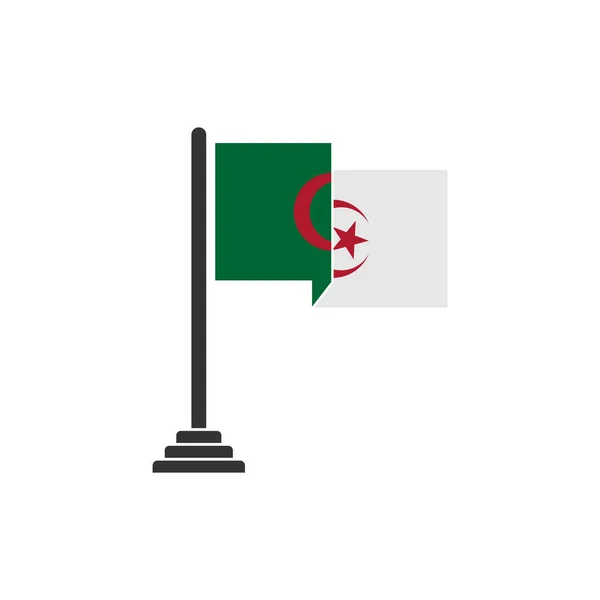 Argélia Bandeiras Ícone Definido Argélia Independência Dia Ícone Conjunto Vetor — Vetor de Stock