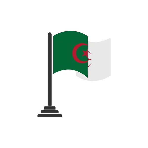 Algerien Flaggen Symbol Gesetzt Algerien Unabhängigkeitstag Symbol Gesetzt Vektor Zeichen — Stockvektor