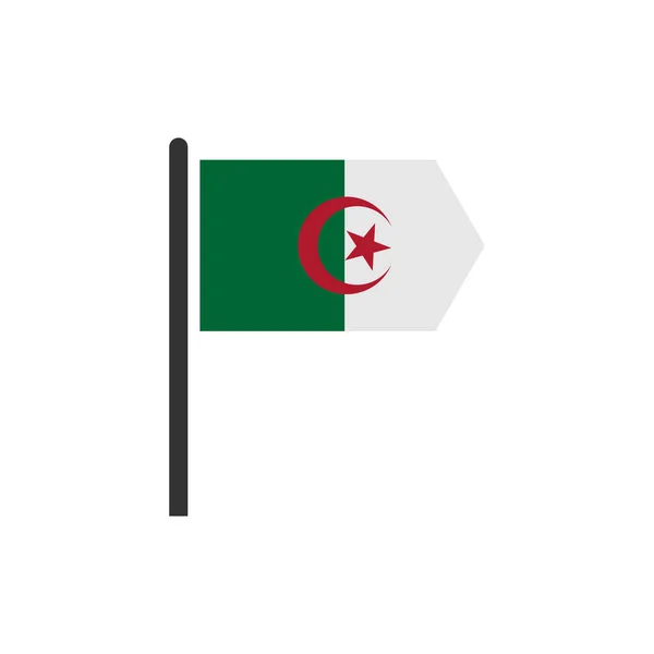 Algéria Zászlók Ikon Készlet Algéria Függetlenség Nap Ikon Set Vektor — Stock Vector