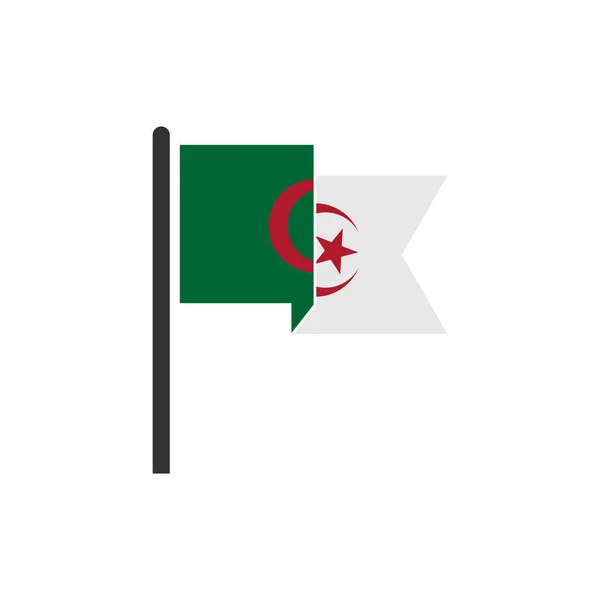 Argelia Banderas Icono Conjunto Argelia Independencia Día Icono Conjunto Vector — Vector de stock
