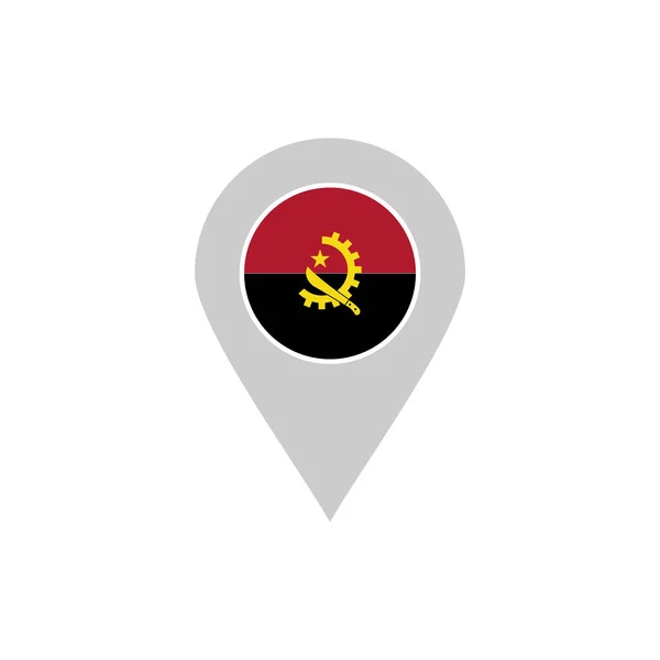 Angola Vlaggen Pictogram Set Angola Onafhankelijkheid Dag Pictogram Set Vector — Stockvector