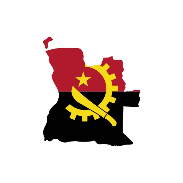 Angola Banderas Icono Conjunto Angola Día Independencia Icono Conjunto Vector — Vector de stock