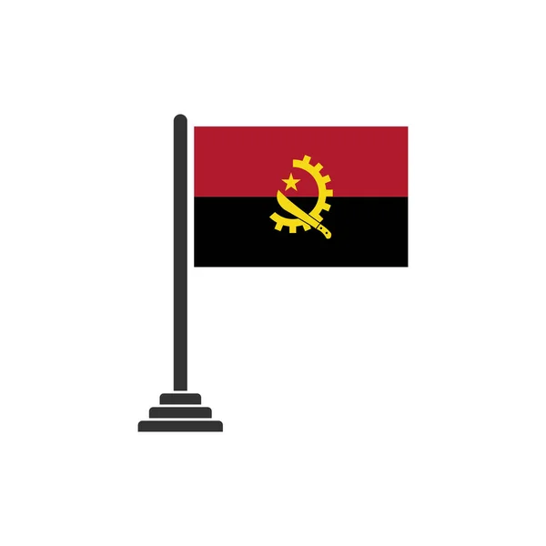 Angola Bayrak Simgesi Seti Angola Bağımsızlık Günü Simgesi Vektör Işareti — Stok Vektör