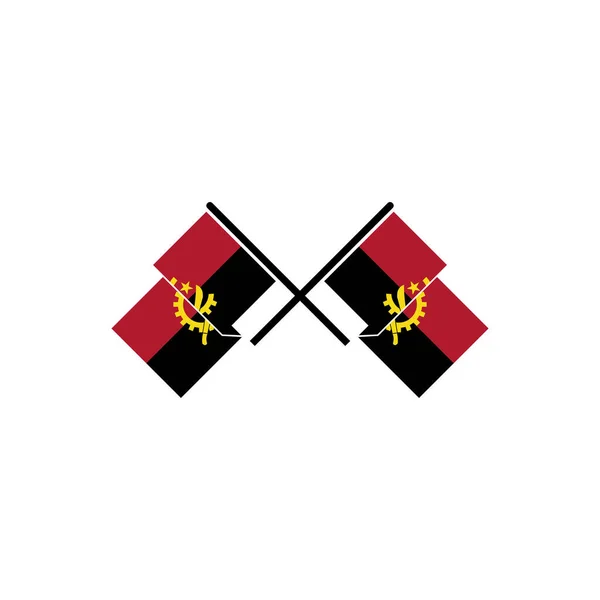 Set Ikon Bendera Angola Ikon Hari Kemerdekaan Angola Set Simbol - Stok Vektor