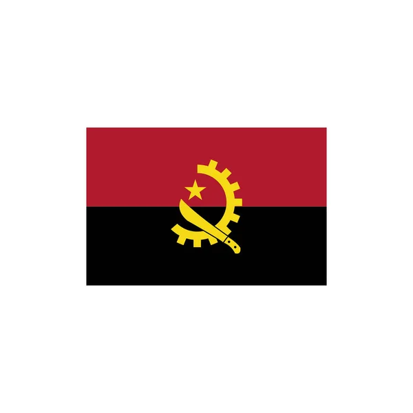 Ангола Прапори Ікони Set Ангола День Незалежності — стоковий вектор