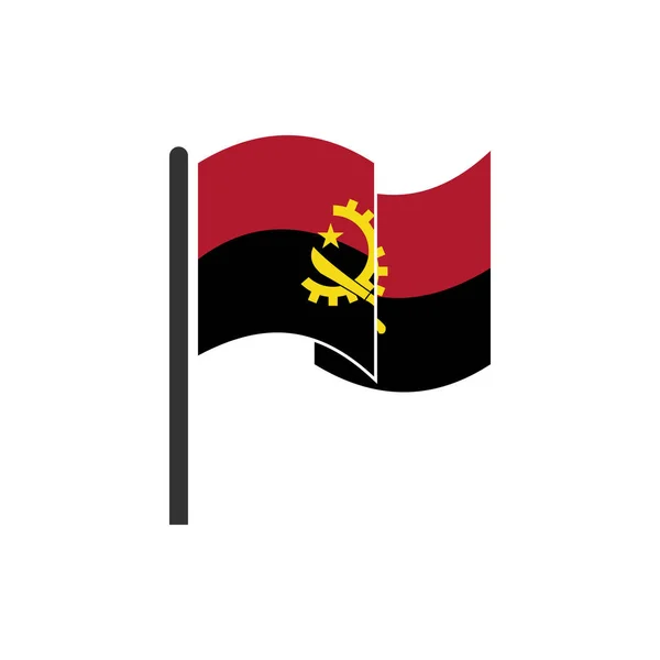 Angola Flags Icon Set Angola Independence Day Icon Set Vector — Stock Vector