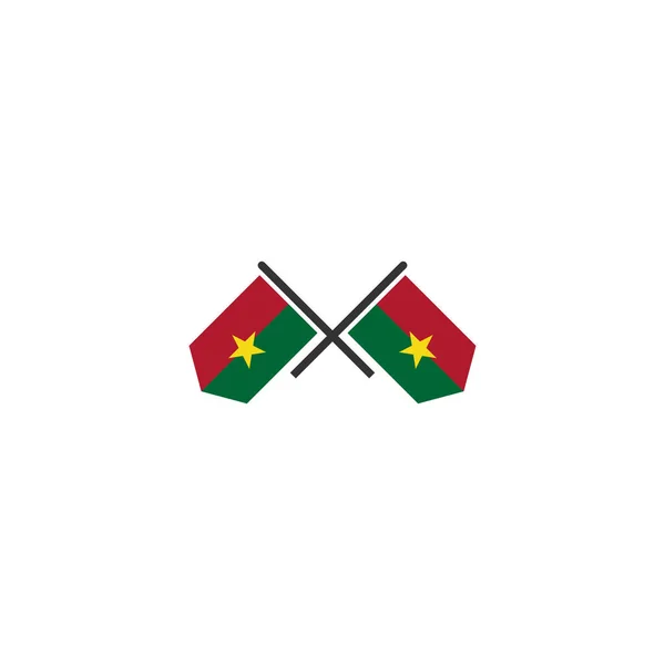 Burkina Faso Vlajky Ikona Set Burkina Faso Nezávislost Den Ikona — Stockový vektor