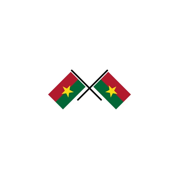 Burkina Faso Bayrak Simgesi Seti Burkina Faso Bağımsızlık Günü Simgesi — Stok Vektör