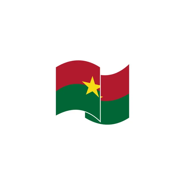 Burkina Faso Bayrak Simgesi Seti Burkina Faso Bağımsızlık Günü Simgesi — Stok Vektör