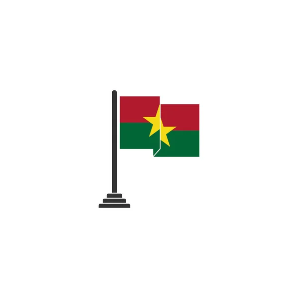 Burkina Faso Vlaggen Pictogram Set Burkina Faso Onafhankelijkheid Dag Pictogram — Stockvector