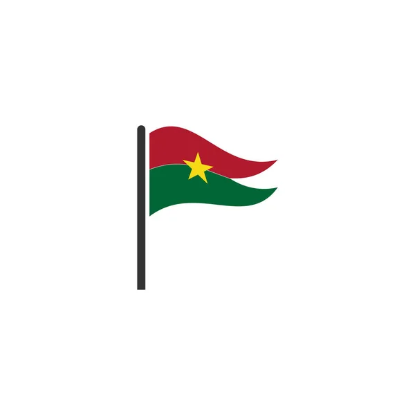 Burkina Faso Banderas Icono Conjunto Burkina Faso Día Independencia Icono — Archivo Imágenes Vectoriales