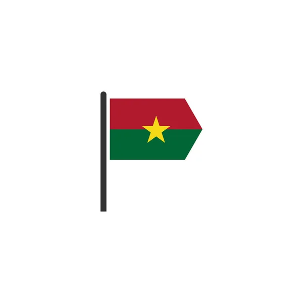 Burkina Faso Flagi Zestaw Ikon Burkina Faso Niezależność Dzień Ikona — Wektor stockowy