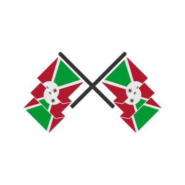 Burundi bayrak simgesi seti, Burundi bağımsızlık günü simgesi vektör işareti belirle