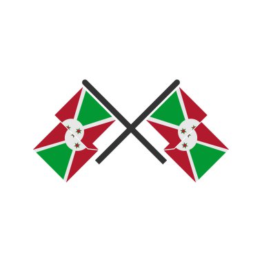 Burundi bayrak simgesi seti, Burundi bağımsızlık günü simgesi vektör işareti belirle