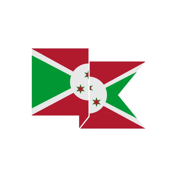 Burundi Bayrak Simgesi Seti Burundi Bağımsızlık Günü Simgesi Vektör Işareti — Stok Vektör