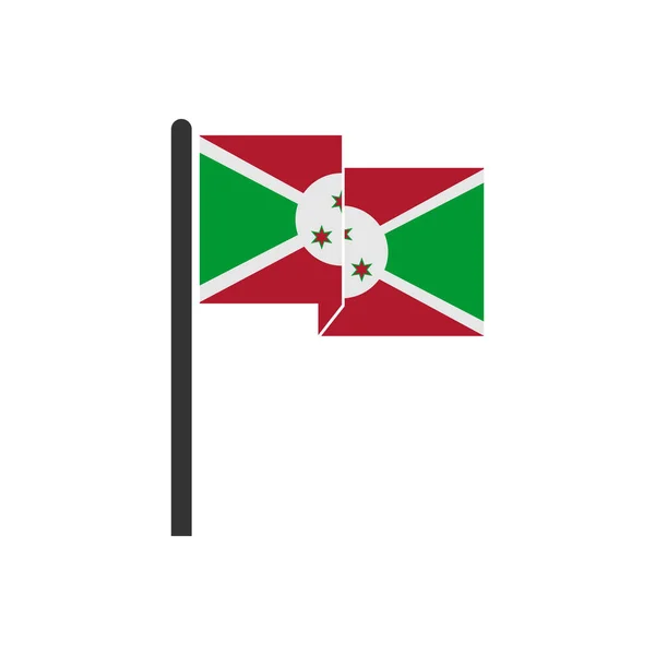 Jeu Icônes Des Drapeaux Burundi Jeu Icônes Jour Indépendance Burundi — Image vectorielle