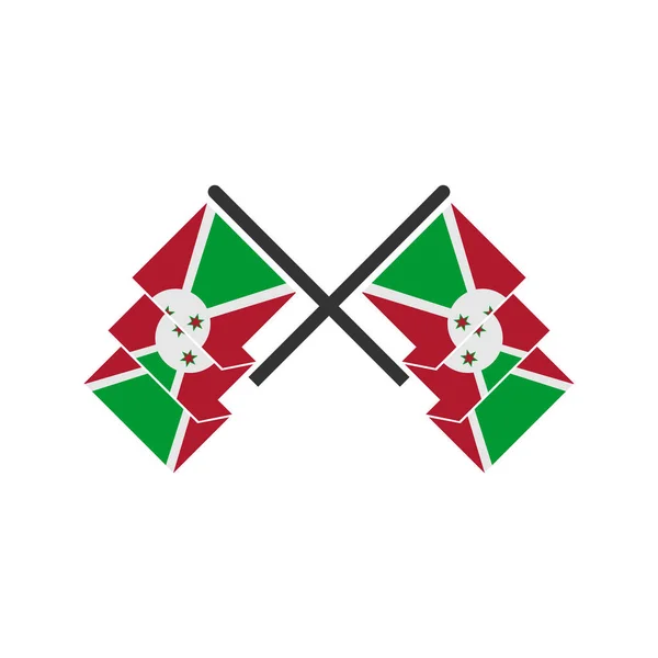布隆迪国旗图标集 布隆迪独立日图标集矢量符号集 — 图库矢量图片