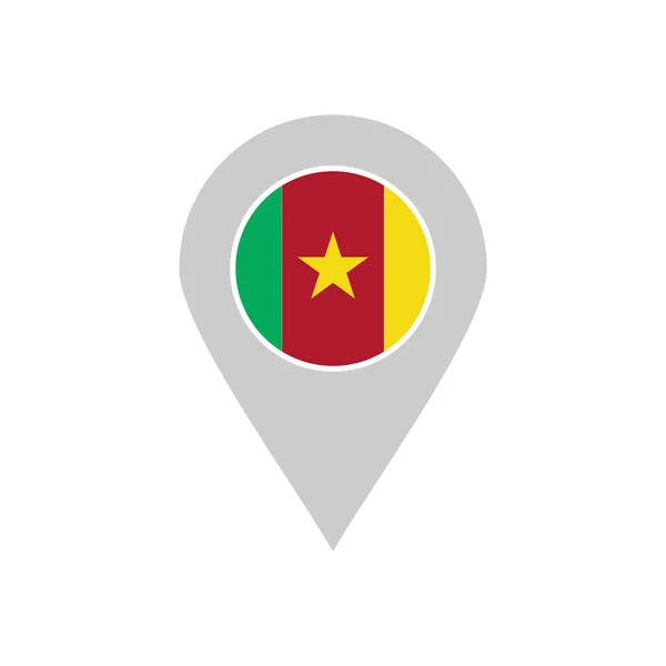 Καμερούν Σημαίες Εικονίδιο Που Καμερούν Ημέρα Ανεξαρτησίας Εικονίδιο Που Διάνυσμα — Διανυσματικό Αρχείο