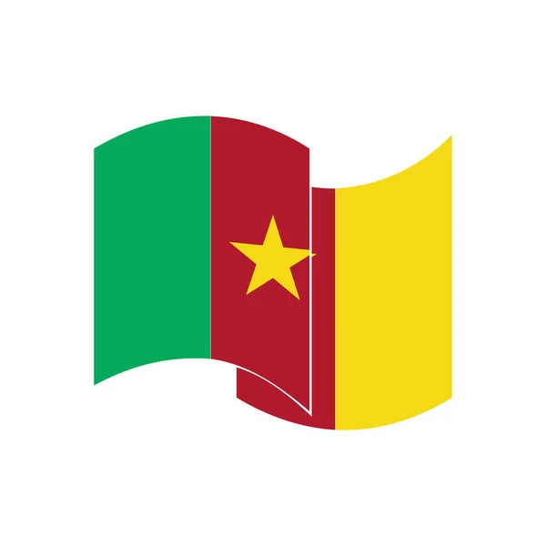 Kamerun Flagi Zestaw Ikon Kamerun Niezależność Dzień Ikona Ustawić Symbol — Wektor stockowy