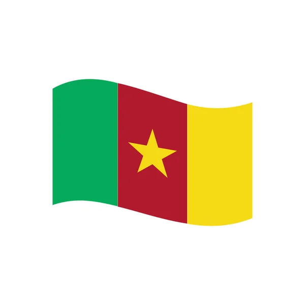 Camerun Bandiere Icona Set Camerun Indipendenza Giorno Icona Set Vettoriale — Vettoriale Stock