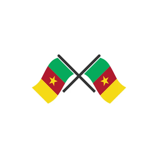 喀麦隆国旗图标集 喀麦隆独立日图标集矢量符号集 — 图库矢量图片
