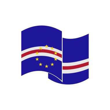 Cape verde bayrak simgesi seti, Cape verde bağımsızlık günü simgesi vektör işareti belirle