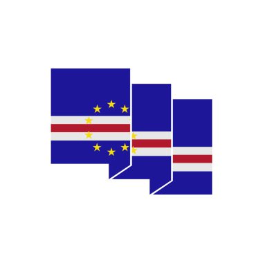 Cape verde bayrak simgesi seti, Cape verde bağımsızlık günü simgesi vektör işareti belirle