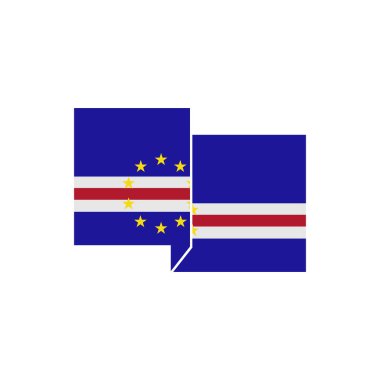 Cape verde bayrak simgesi seti, Cape verde bağımsızlık günü simgesi vektör işareti belirle