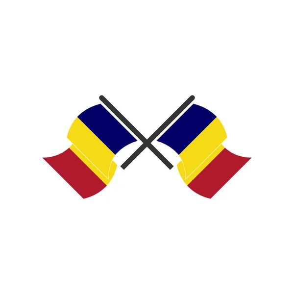 Chad Bayrak Simgesi Seti Chad Bağımsızlık Günü Simgesi Vektör Işareti — Stok Vektör